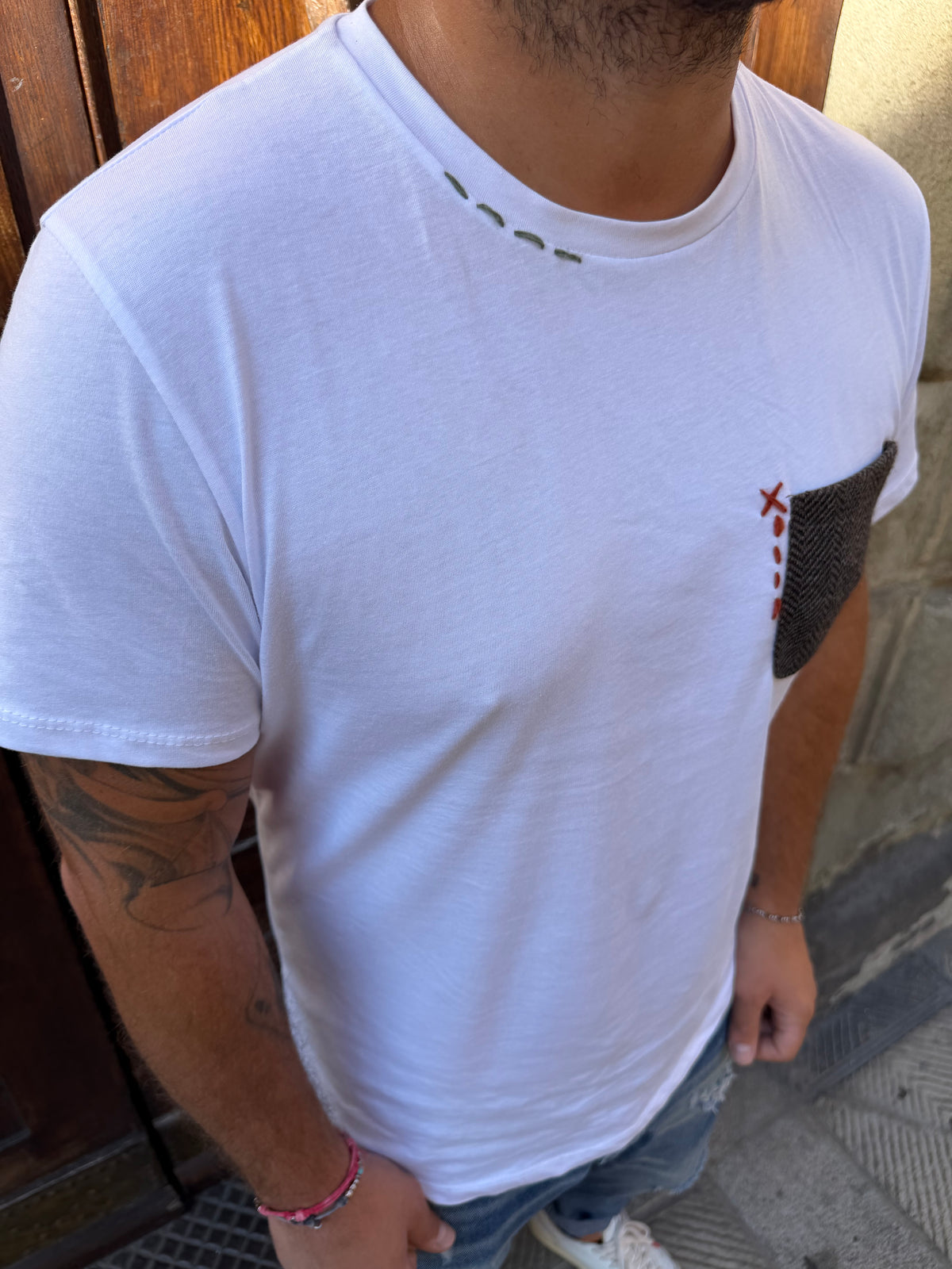 T-shirt Diego di 3.9 bianca