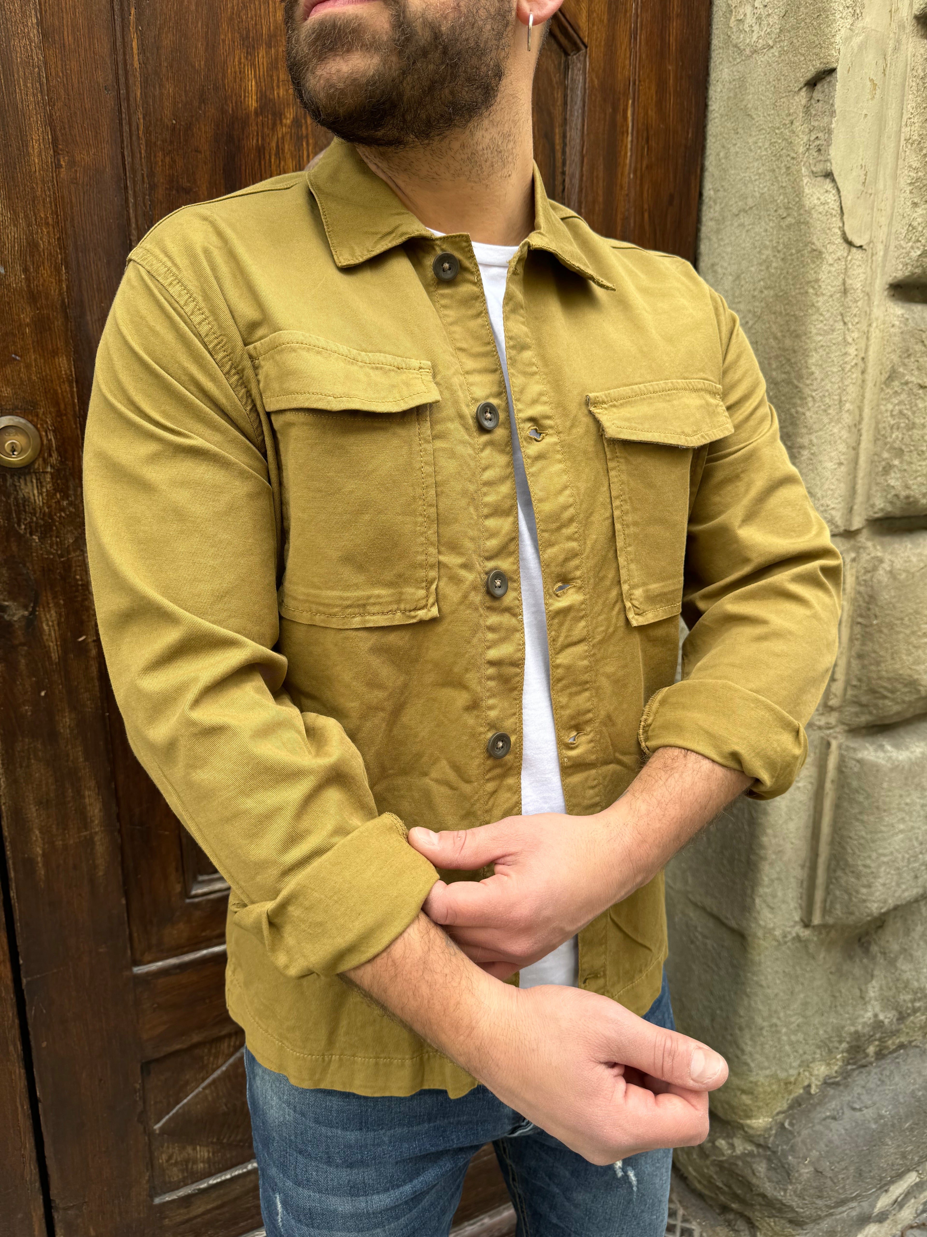 Camicia Jones senape di Hamaki-Ho