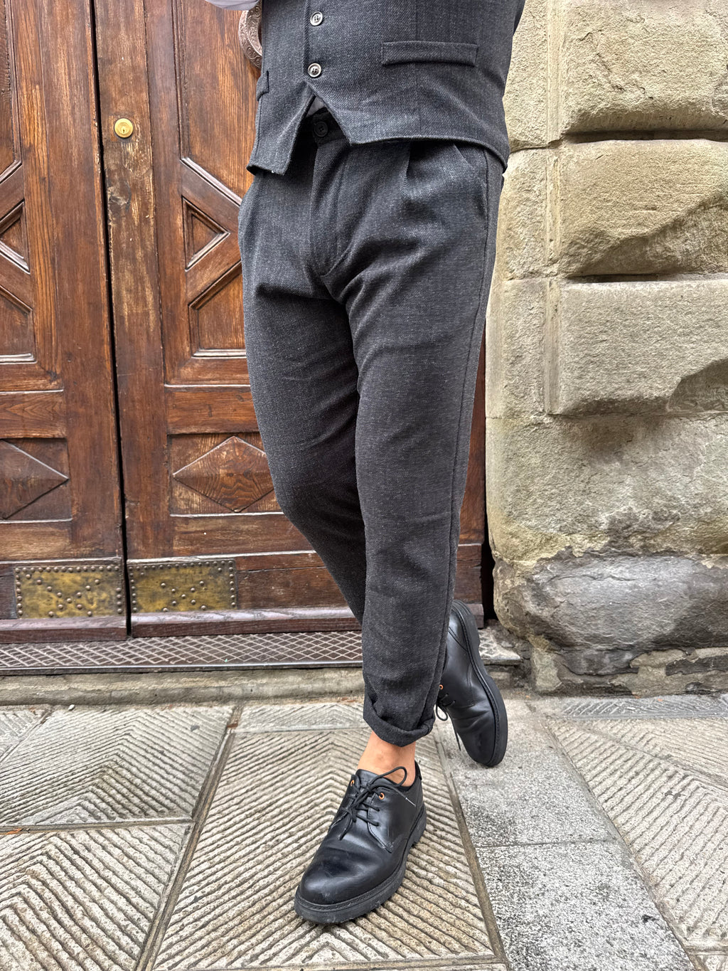 Pantalone coordinato London di 3.9 grigio