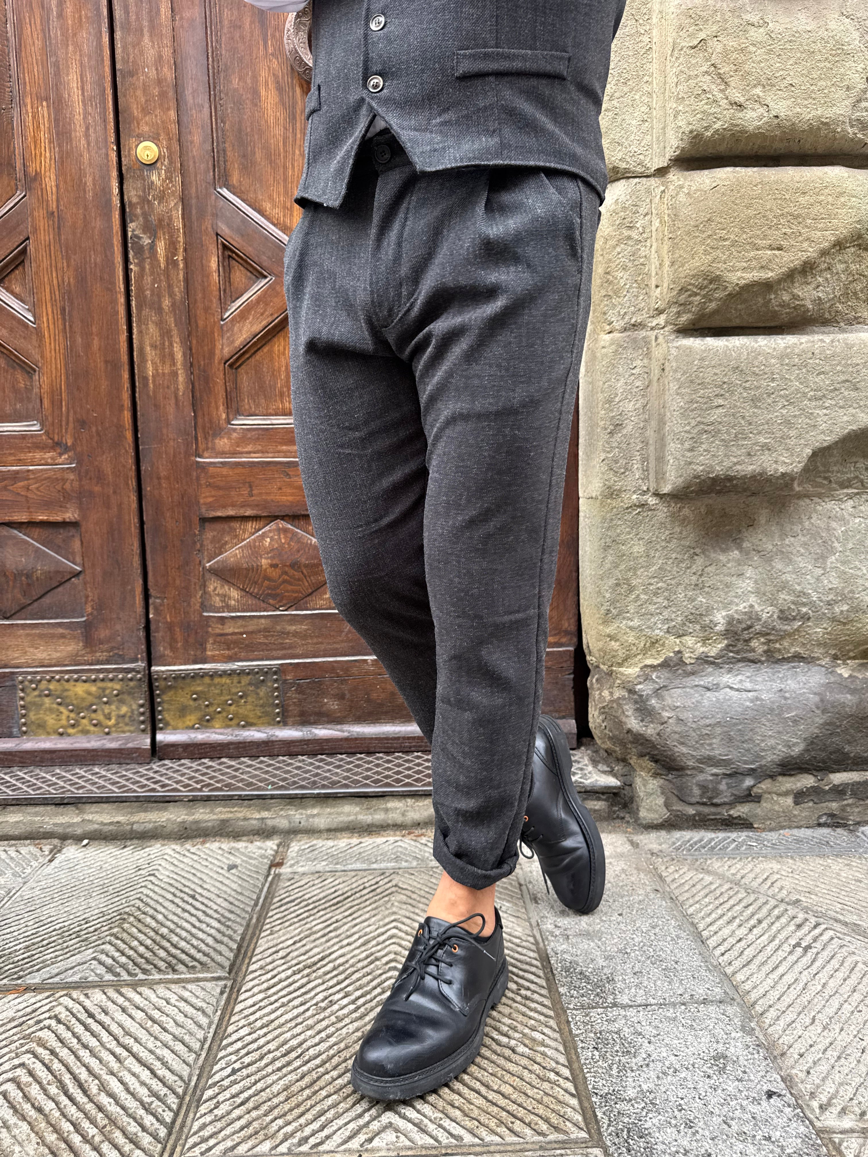 Pantalone coordinato London di 3.9 grigio