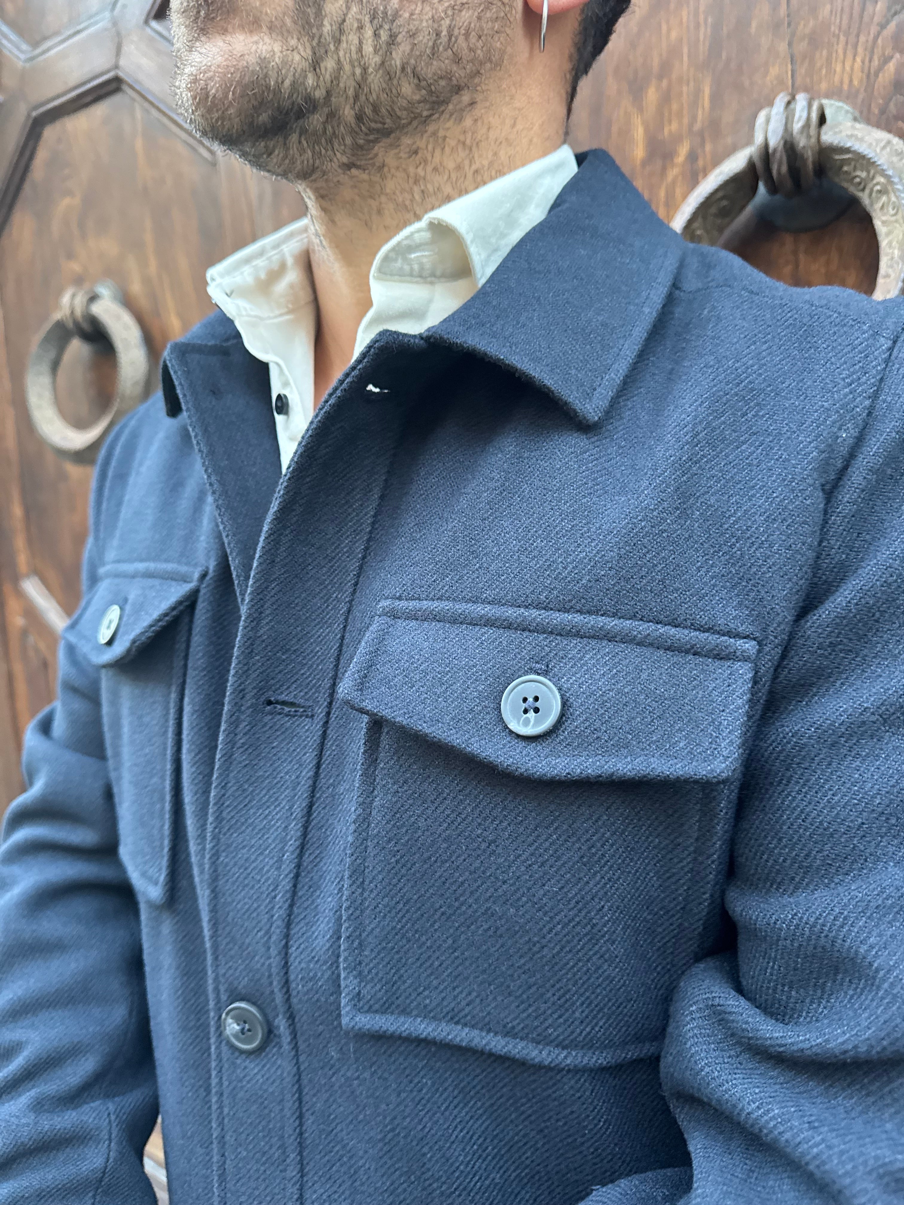 Giacchetto Prestige di HAMAKI-HO blu navy