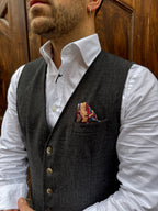 Gilet coordinato London di 3.9 grigio