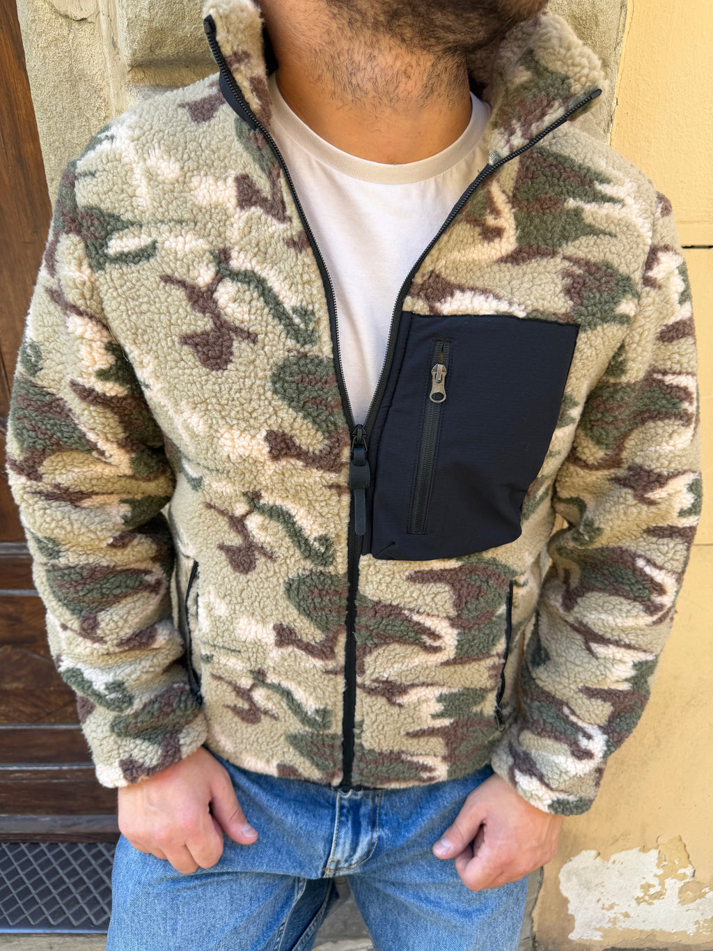 Giacchetto in pile Camouflage di Tréz