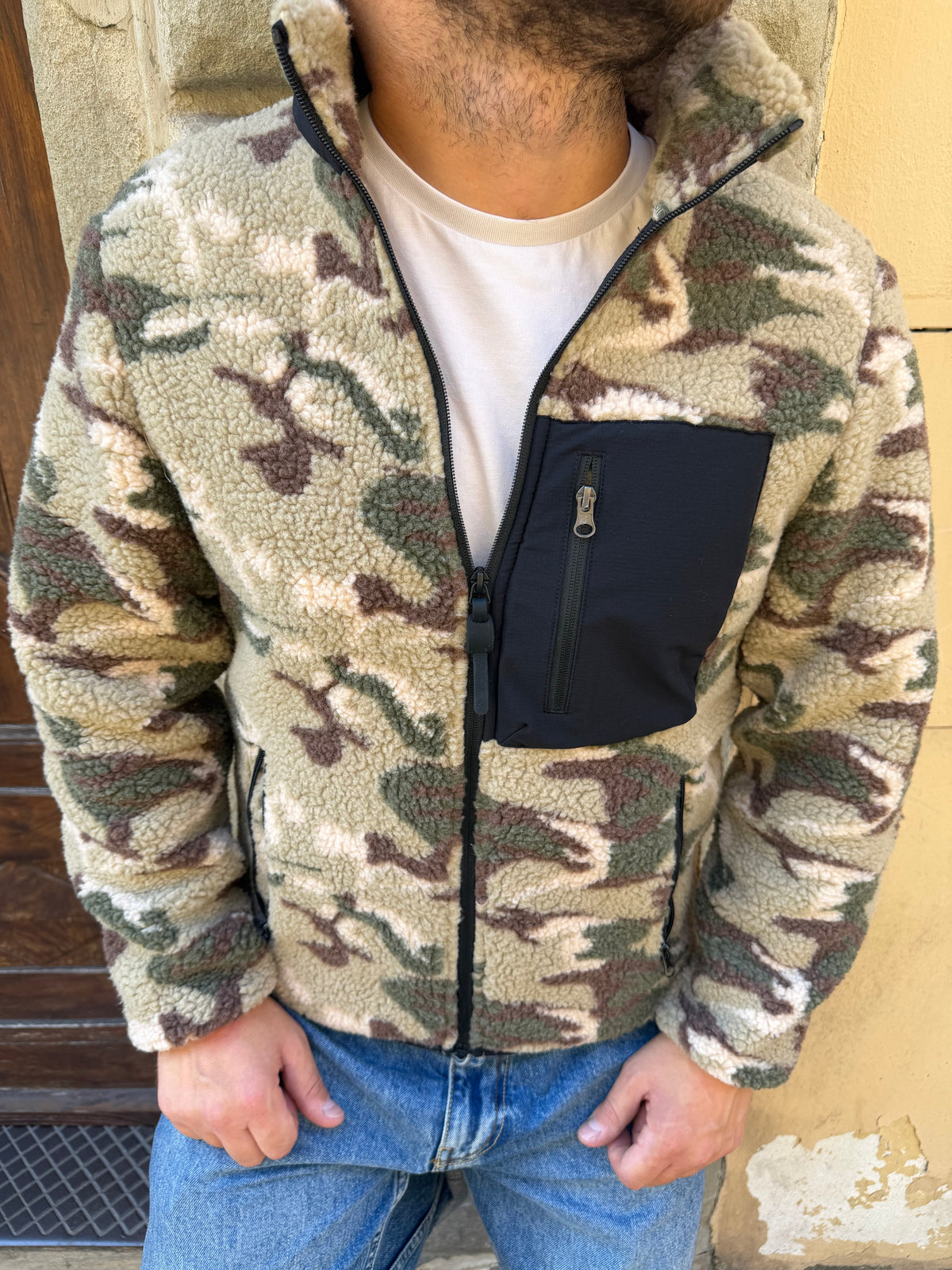 Giacchetto in pile Camouflage di Tréz