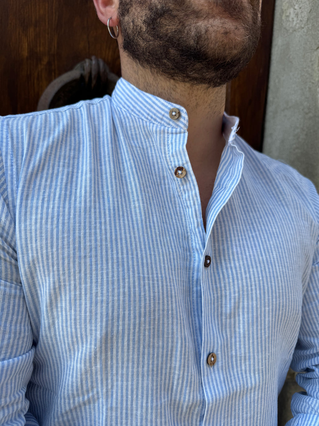 Camicia Versilia di Hamaki-Ho azzurra