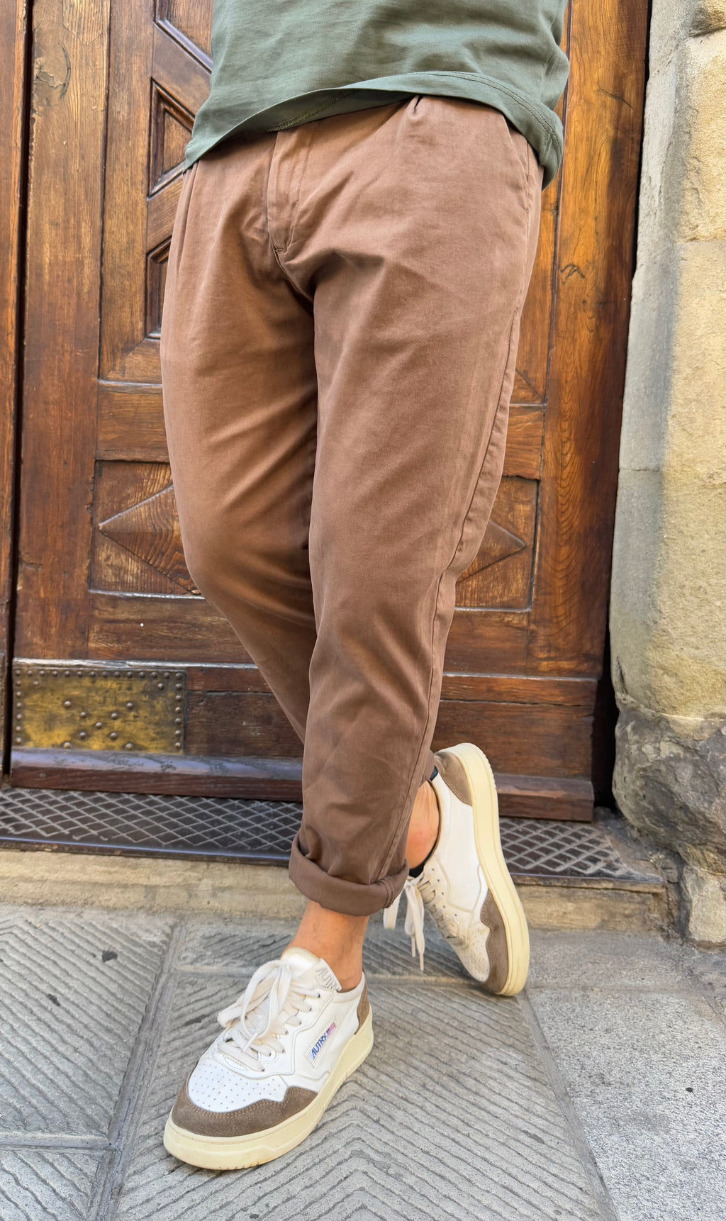 Pantalone Mike di 3.9 tabacco