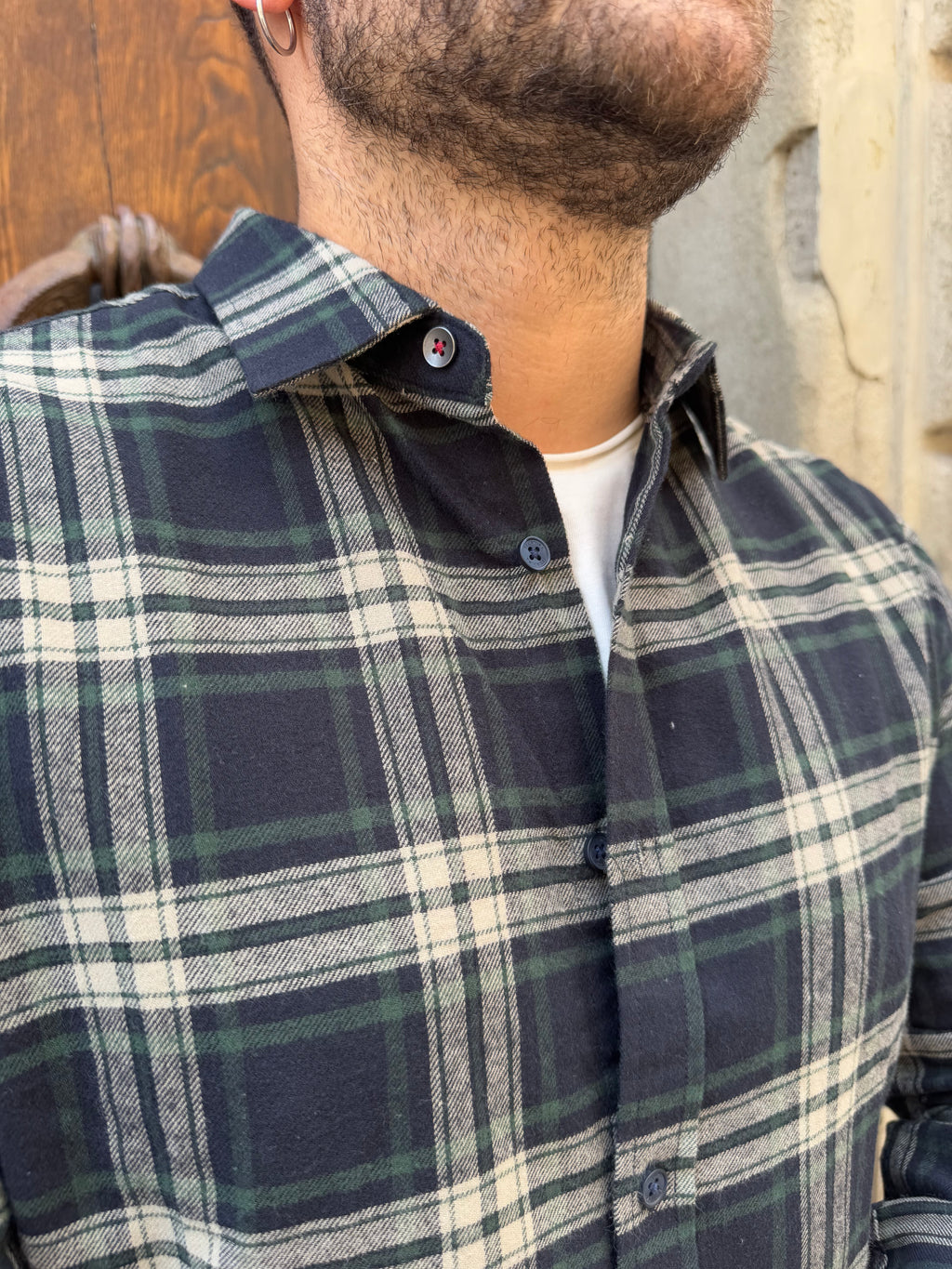 Camicia Boscaiolo a quadri verde di Telamira