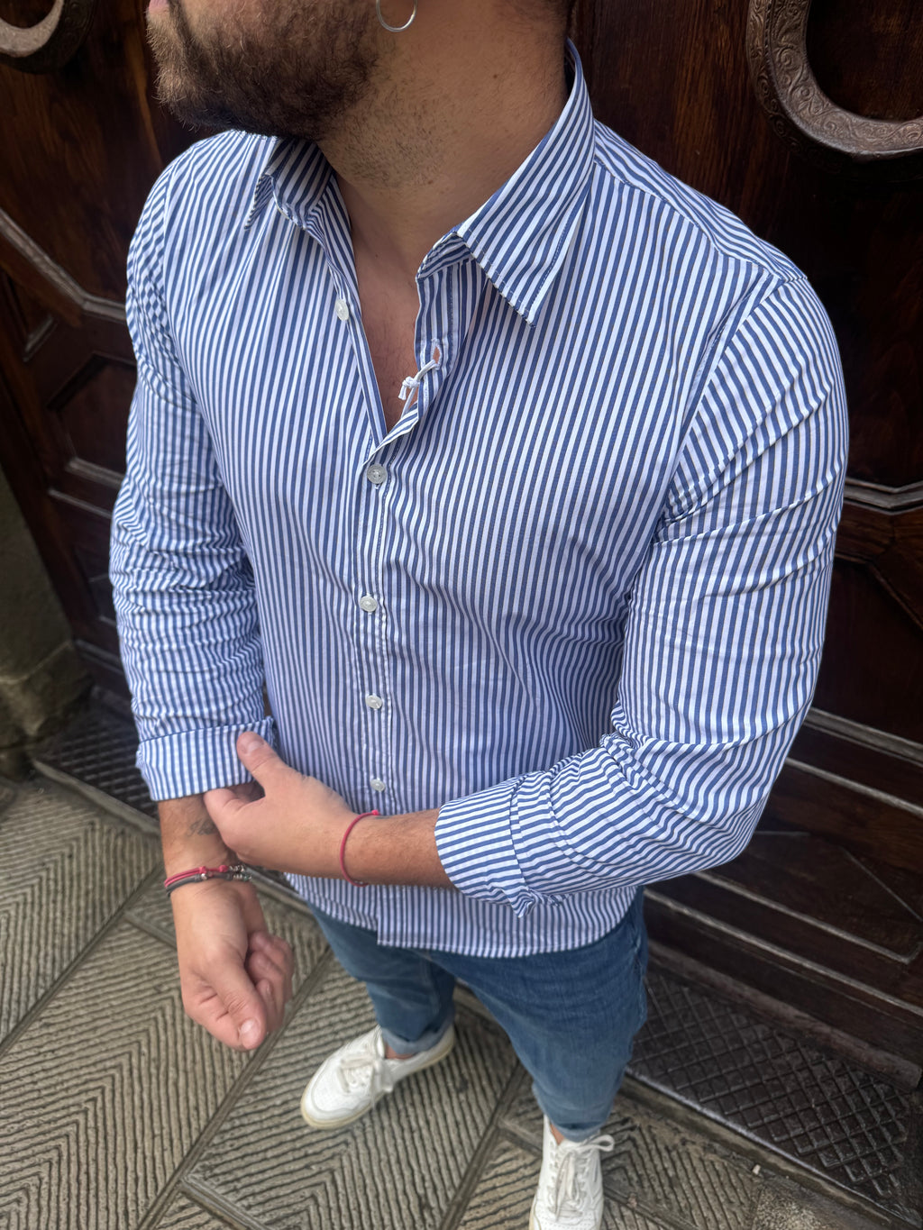 Camicia Portofino di Hamaki-Ho blu