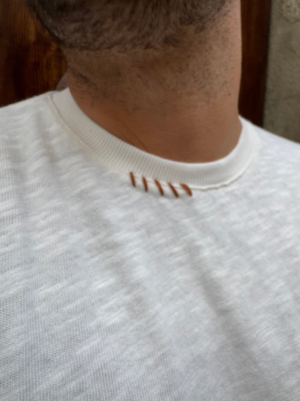 Maglioncino Diego con taschino panna