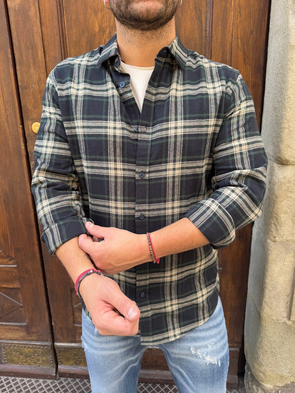 Camicia Boscaiolo a quadri verde di Telamira