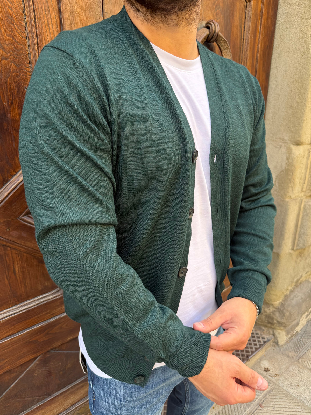Cardigan Ugo di Hamaki-ho verde