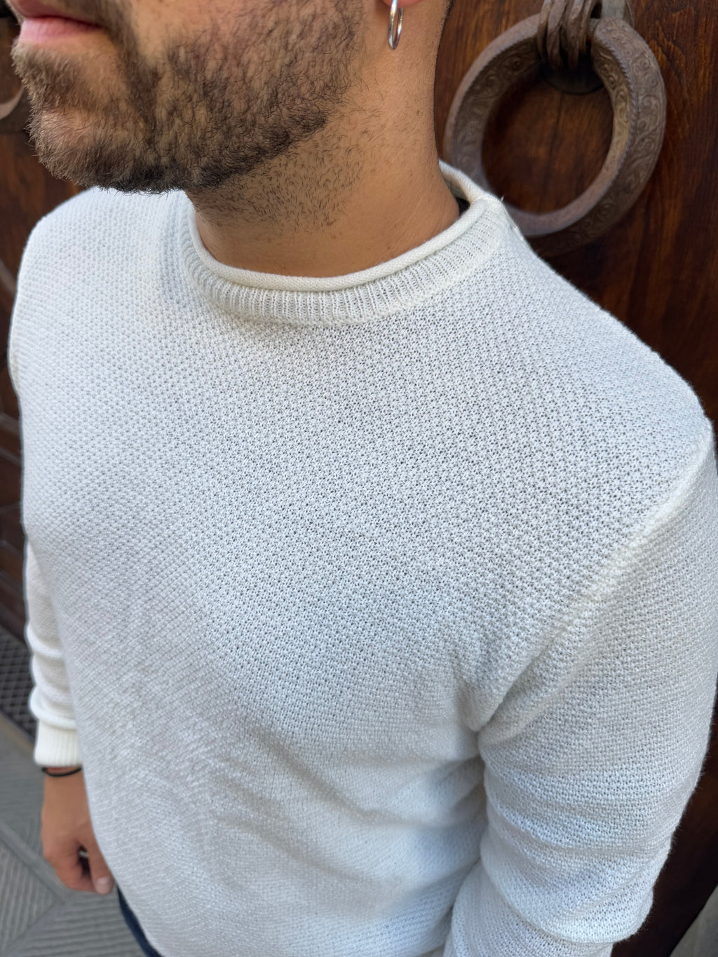 Maglioncino Carlos panna di Telamira