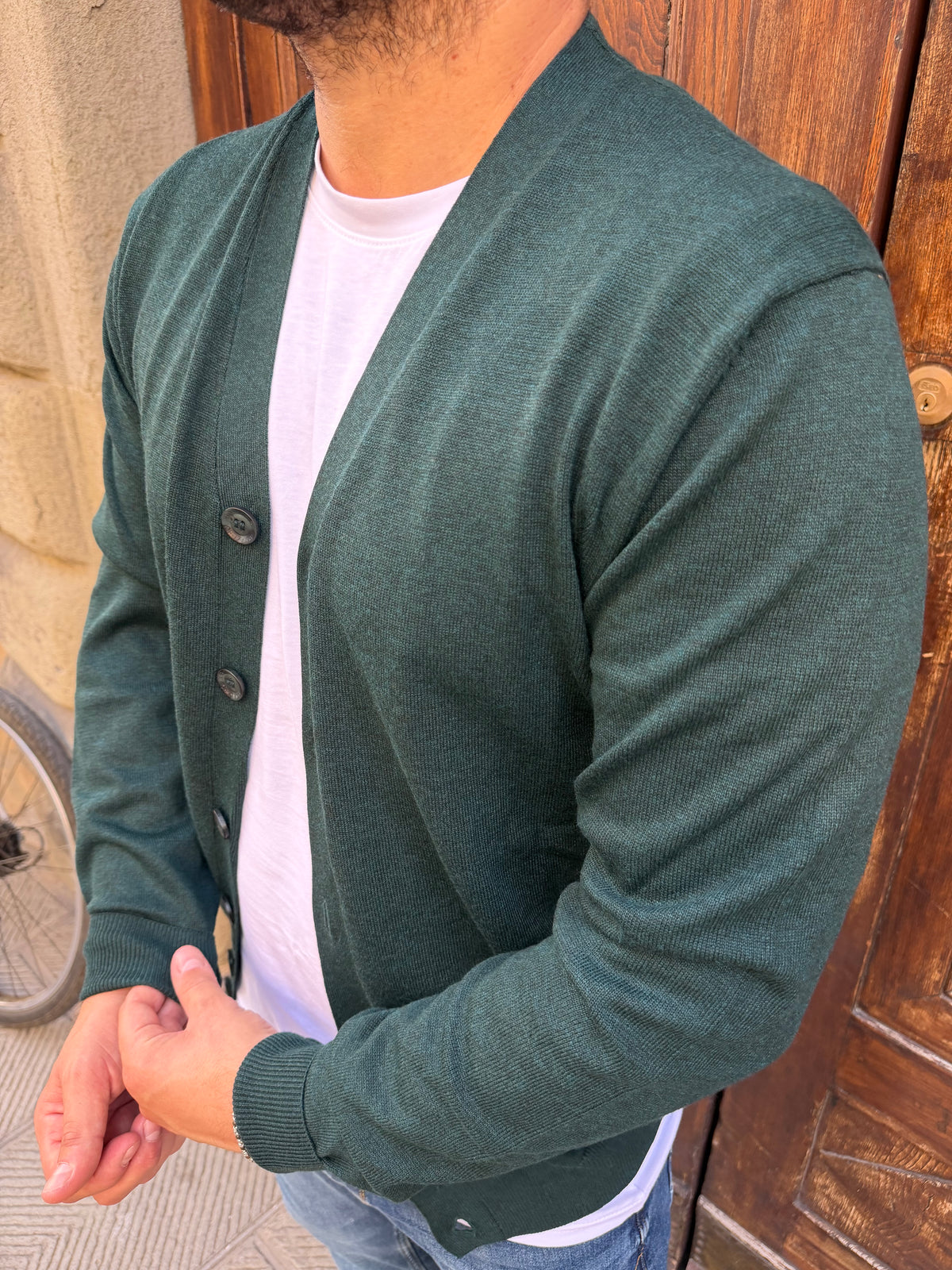 Cardigan Ugo di Hamaki-ho verde