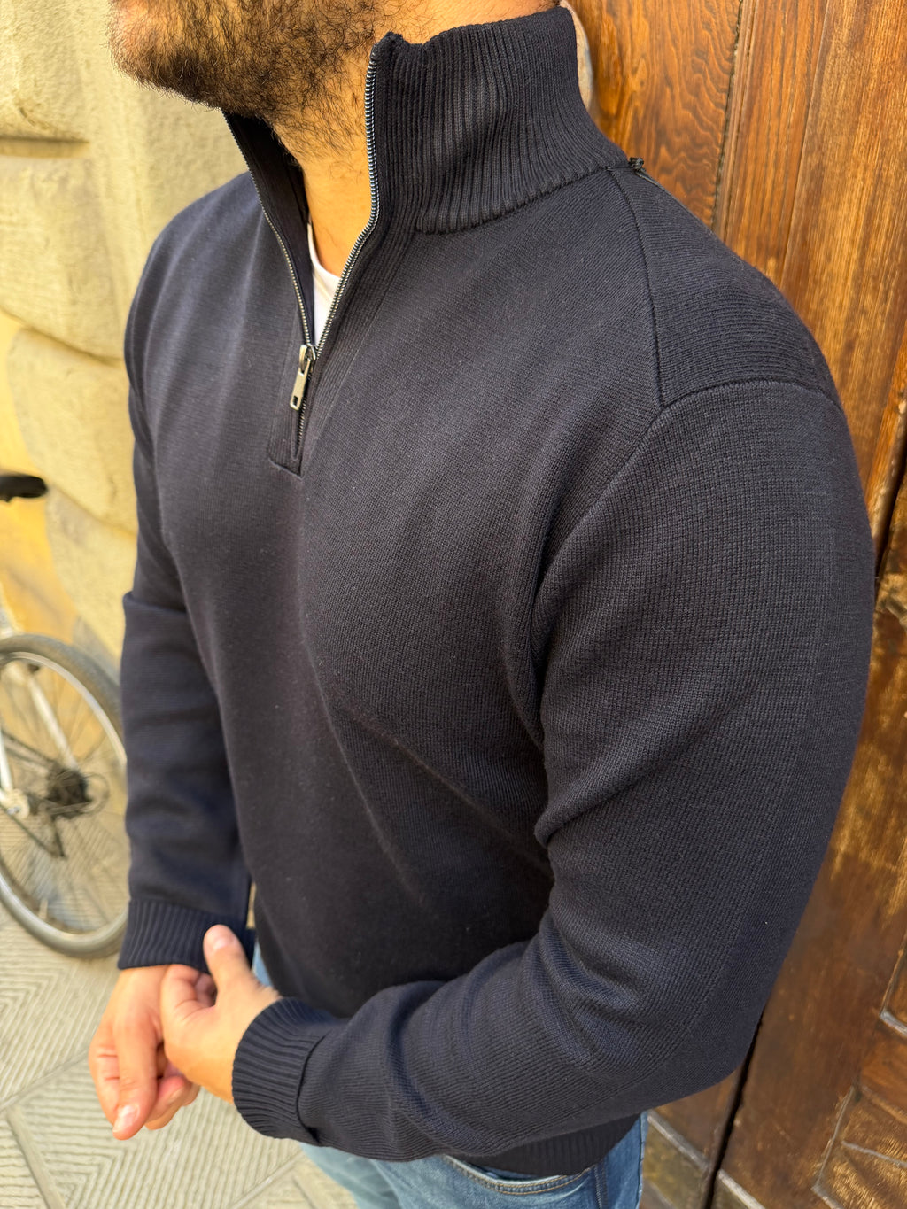 Maglione Lupetto di Hamaki-Ho blu notte