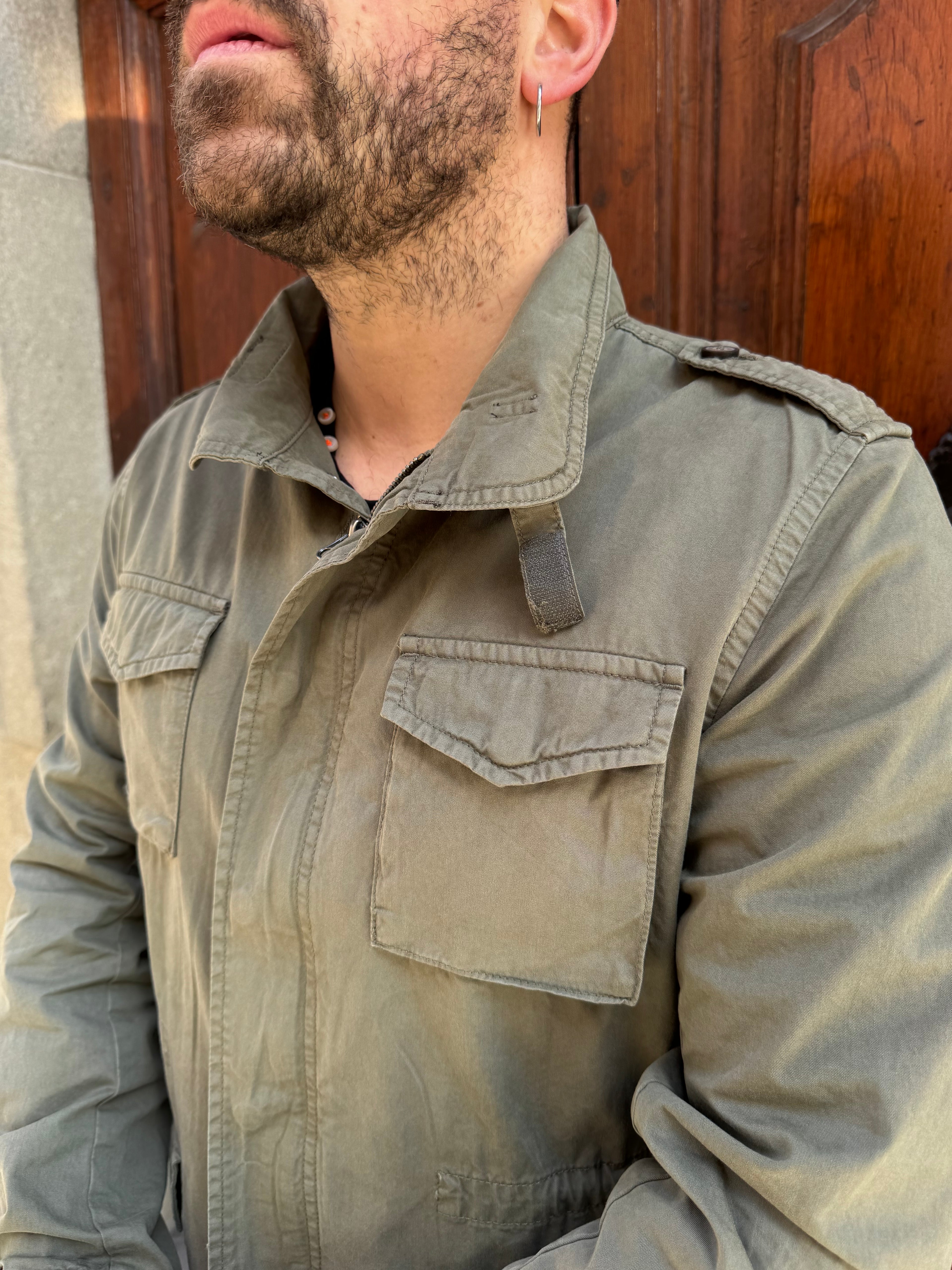 Giacchetto Sahara di Tréz verde militare