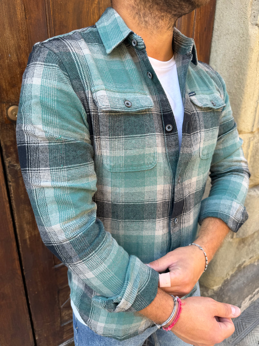 Camicia Quadro 02 di Petrol Ind. verde