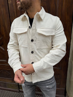 Giacca/ camicia OVER di Hamaki-Ho in velluto panna