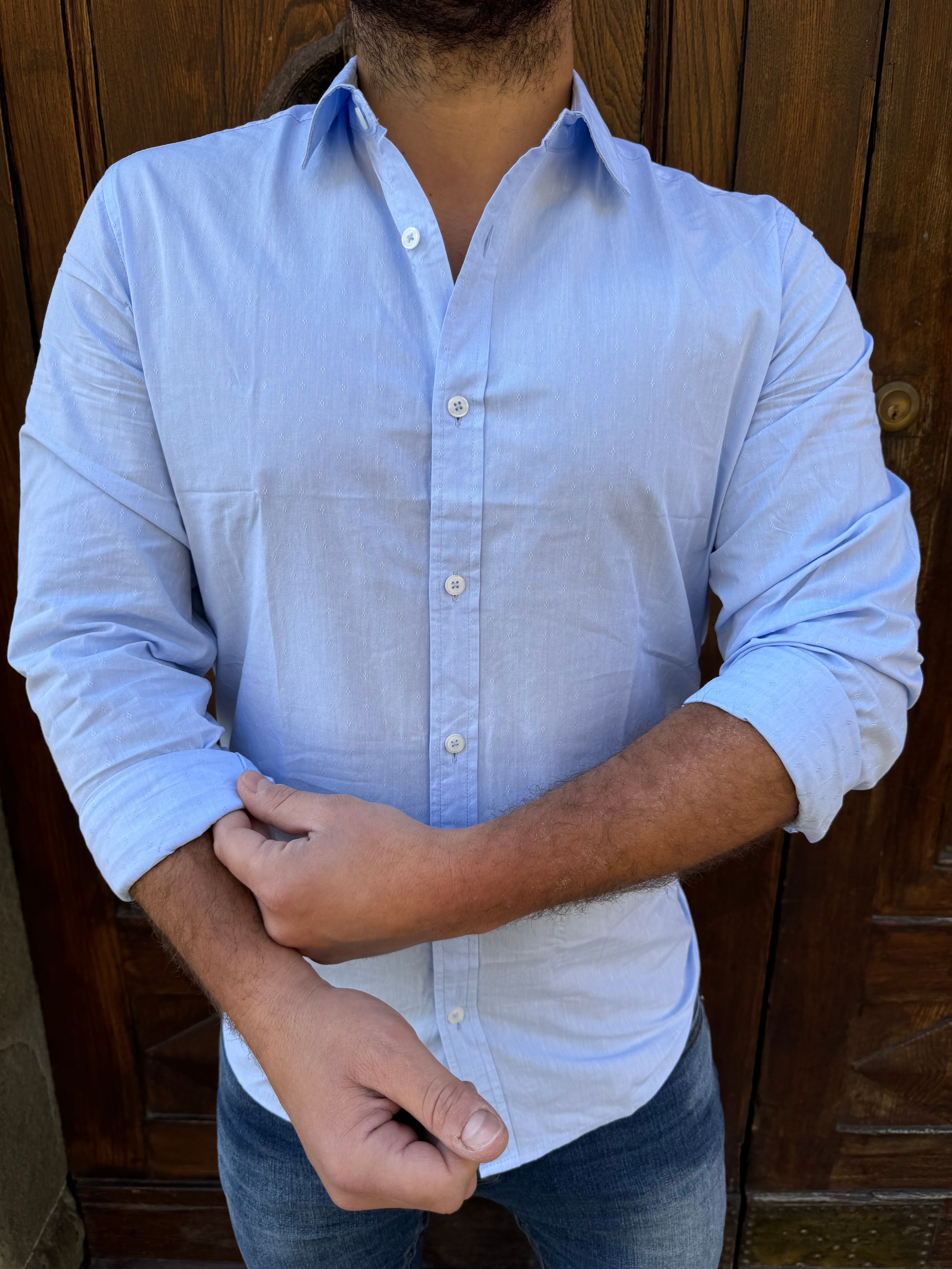 Camicia Charles di Button’s azzurra