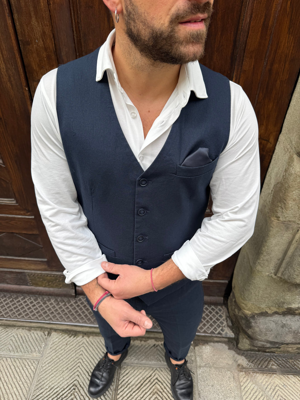 Gilet completo Roger di Hamaki-Ho blu