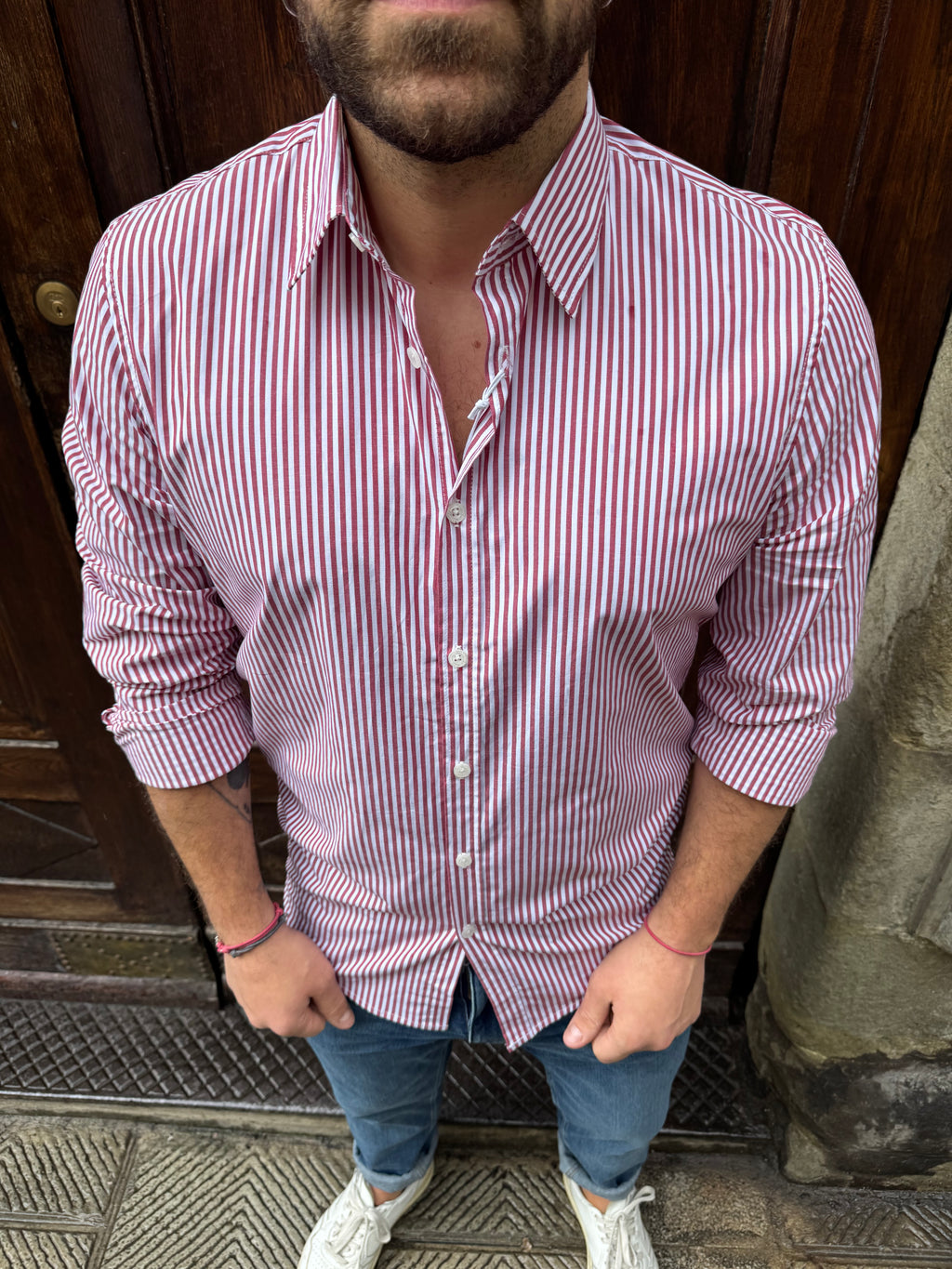 Camicia Portofino di Hamaki-Ho rossa