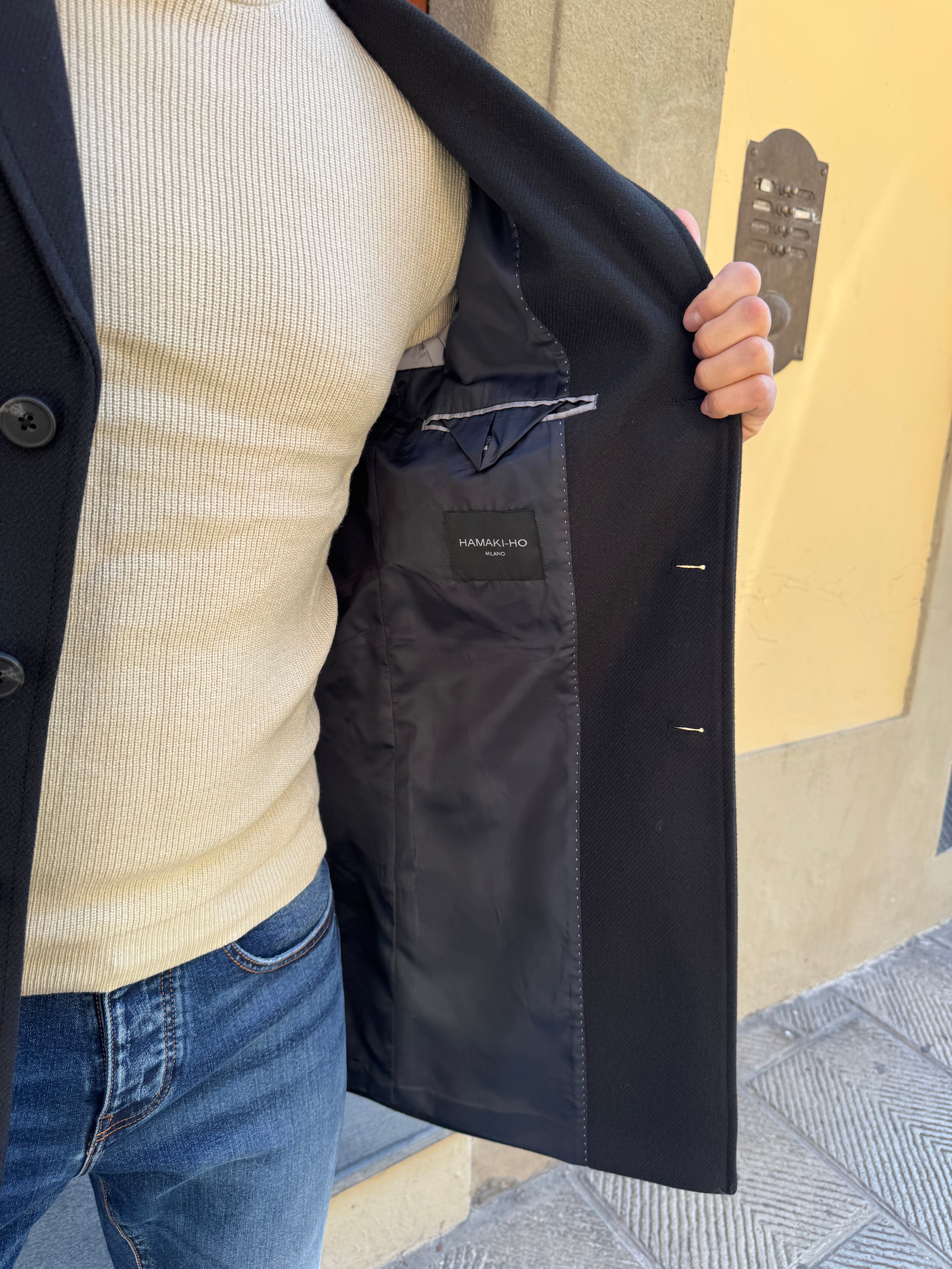 Cappotto Dandy di Hamaki-Ho nero