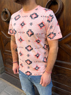 T-Shirt Etnik di Petrol rosa