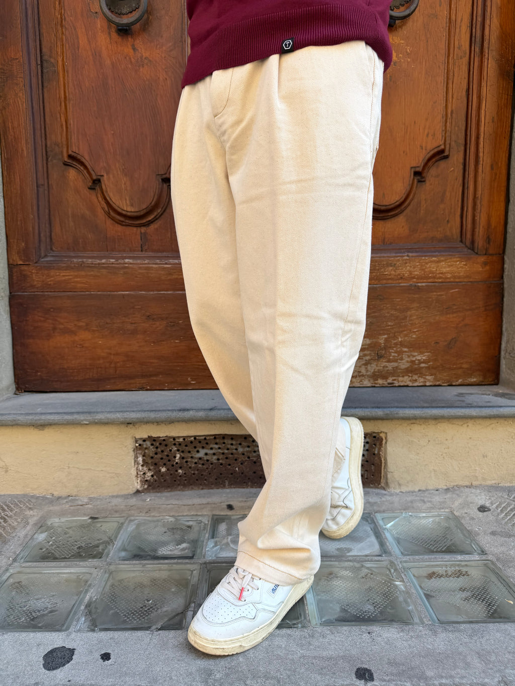Pantalone Chinos Delamere di Pont panna