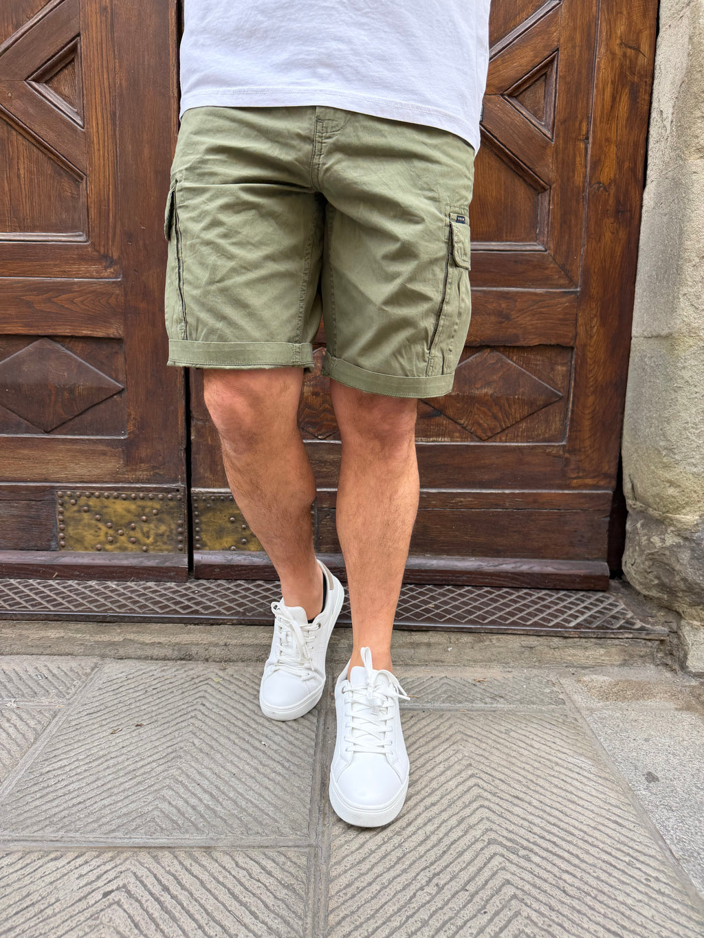 Bermuda cargo di Petrol verde militare
