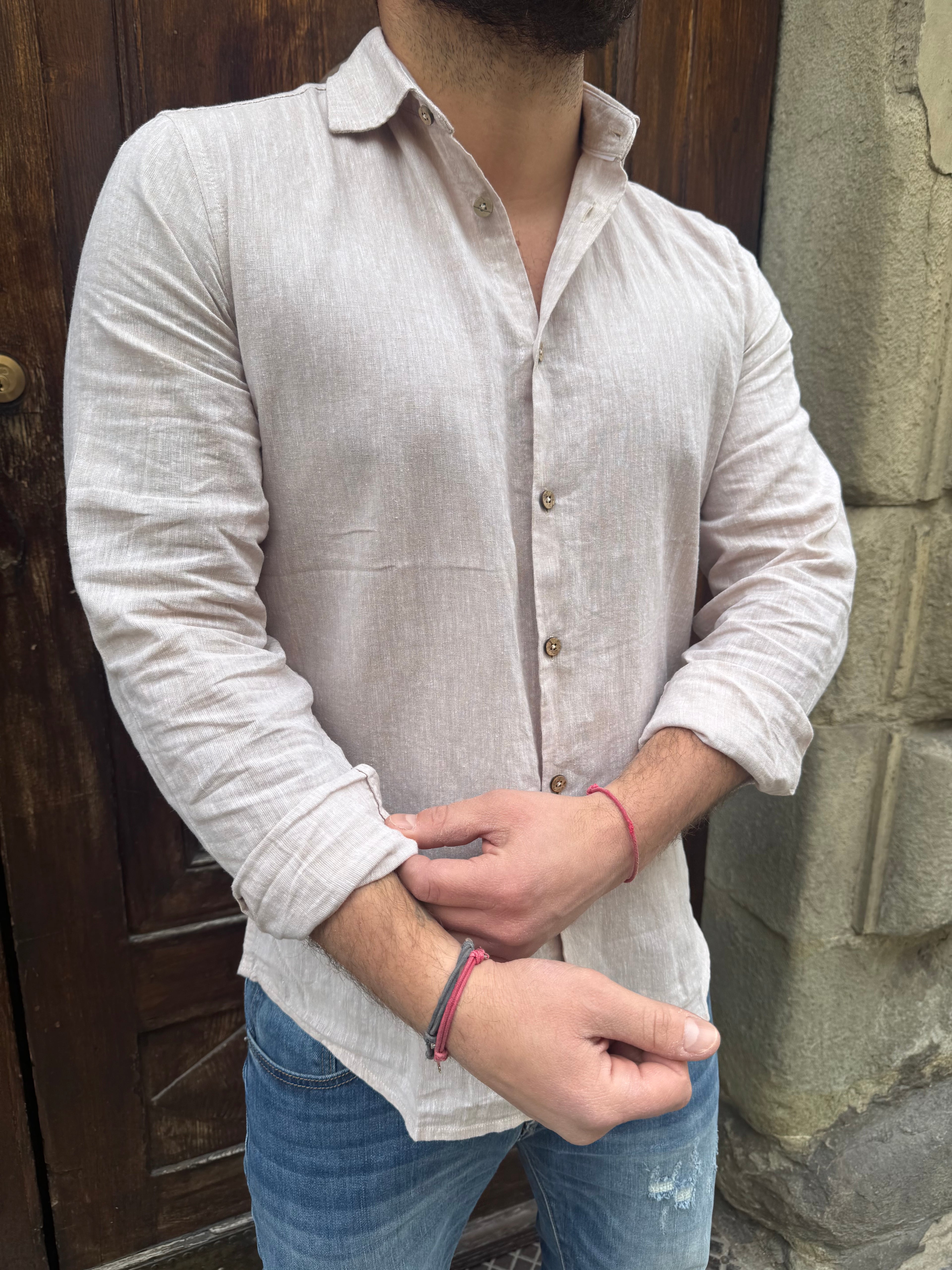 Camicia Lino Hamaki-Ho beige