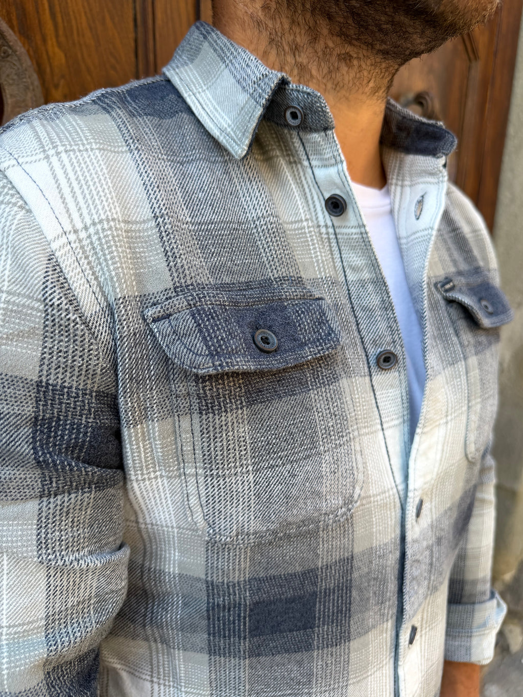 Camicia Quadro 02 di Petrol Ind. blu
