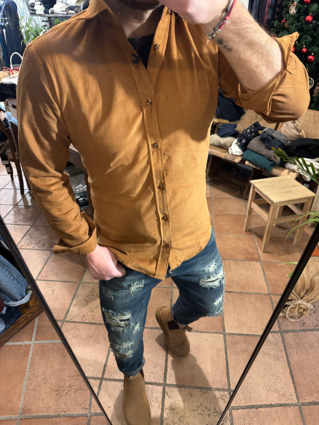 Camicia Dolomiti in velluto di Telamira