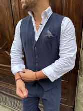 Carica l&#39;immagine nel visualizzatore di Gallery, Gilet coordinato London di 3.9 blu jeans
