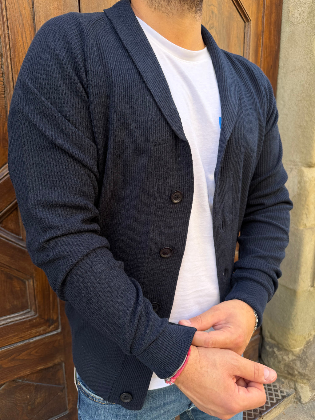 Cardigan Milano di Hamaki-Ho blu