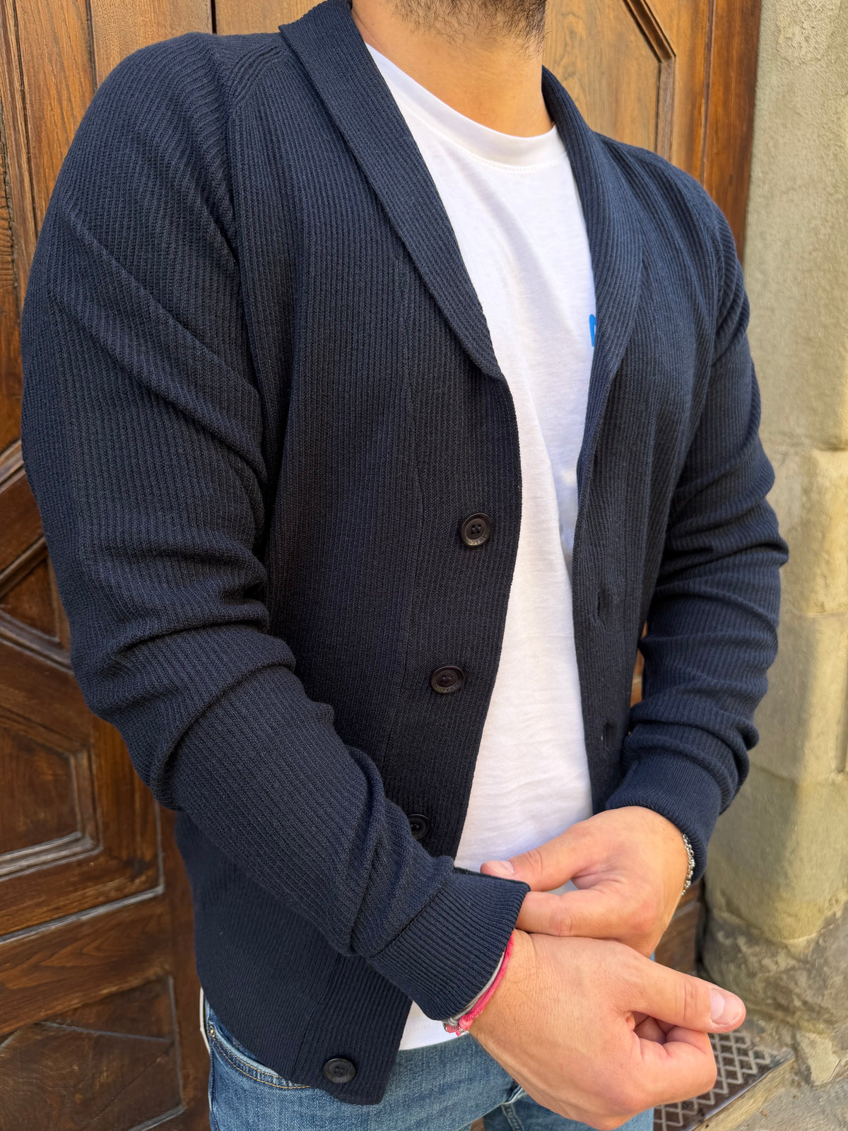 Cardigan Milano di Hamaki-Ho blu