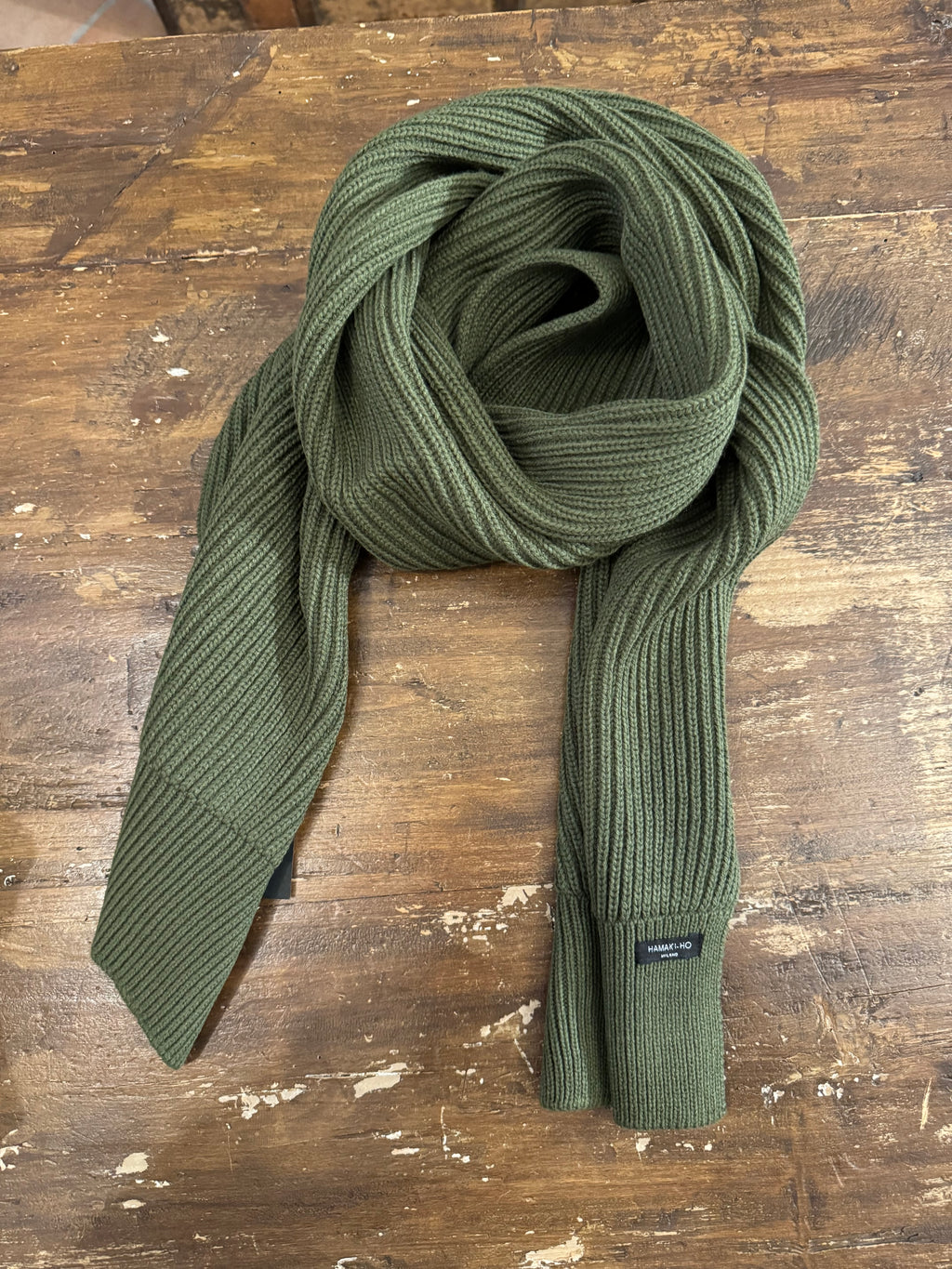 Sciarpa coordinato Prestige di HAMAKI-HO verde