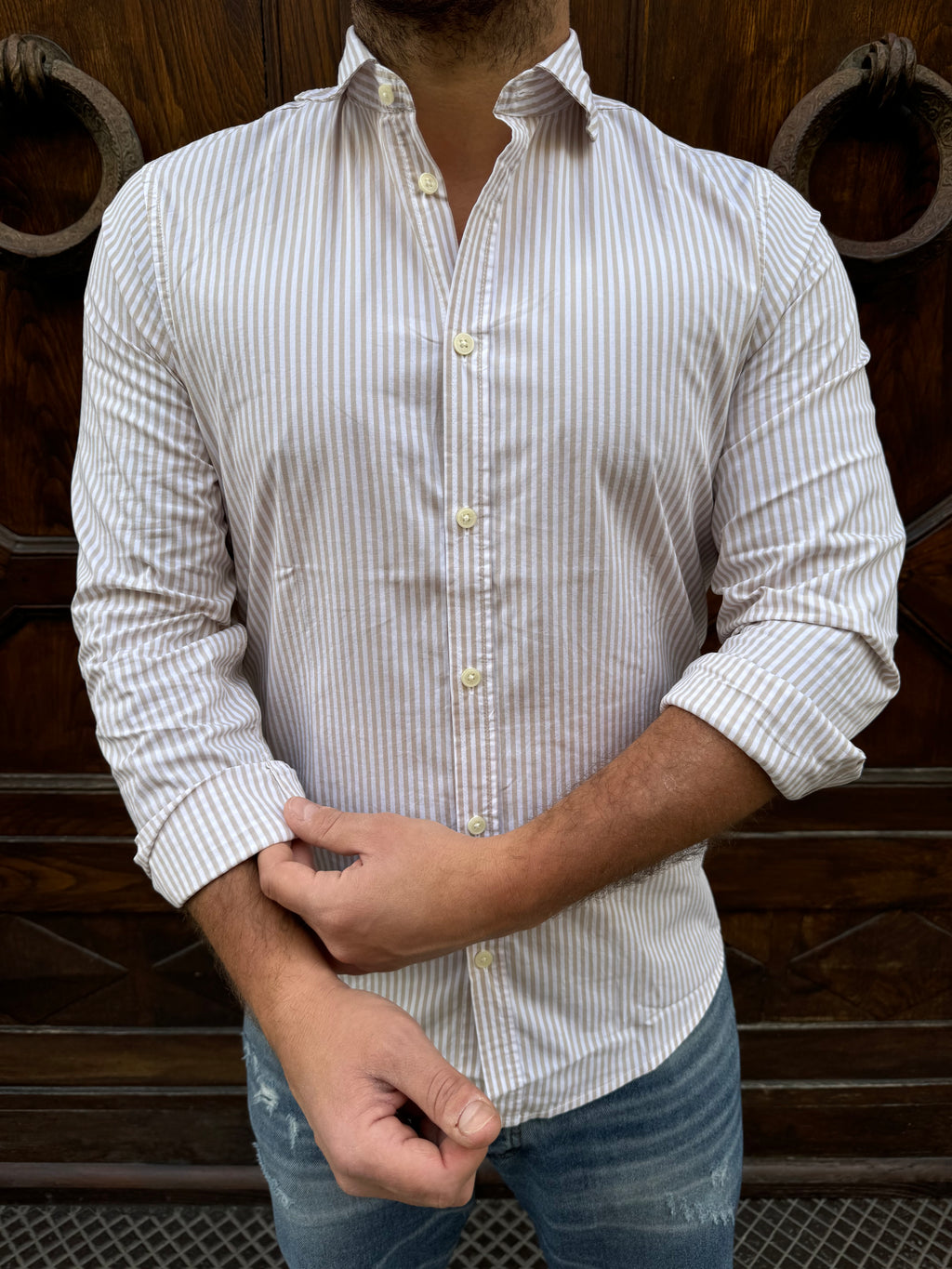 Camicia Portofino di Hamaki-Ho beige