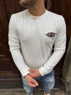 Maglioncino Diego con taschino panna