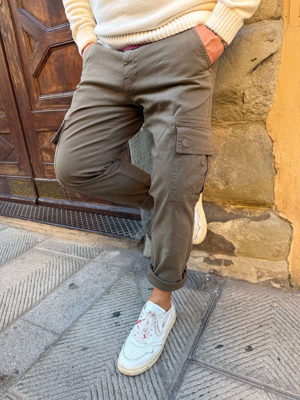 Pantalone Cargo di Trez verde militare