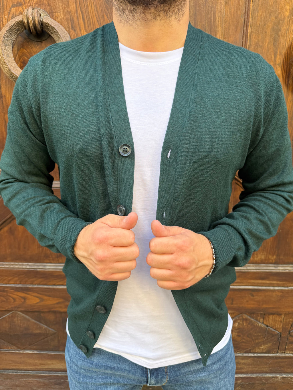 Cardigan Ugo di Hamaki-ho verde