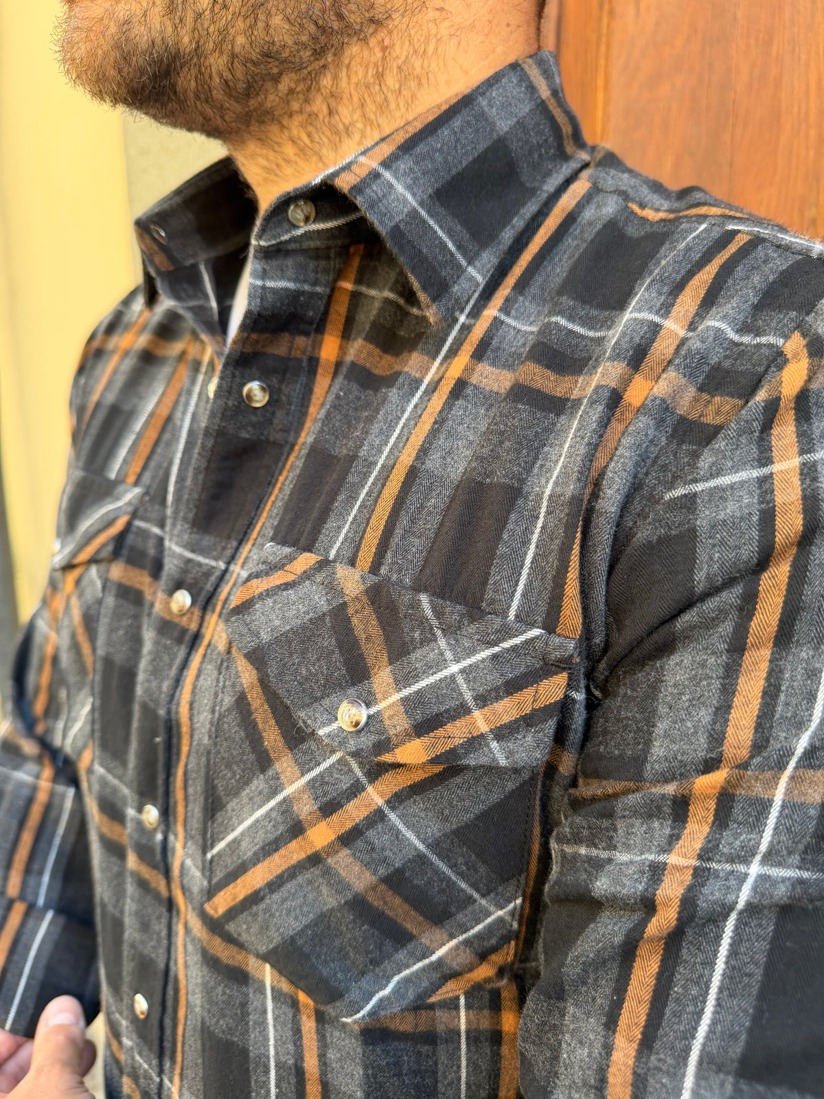 Camicia Quadro 01 di Tréz nera