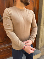 Maglioncino girocollo di Tiffosi cammello