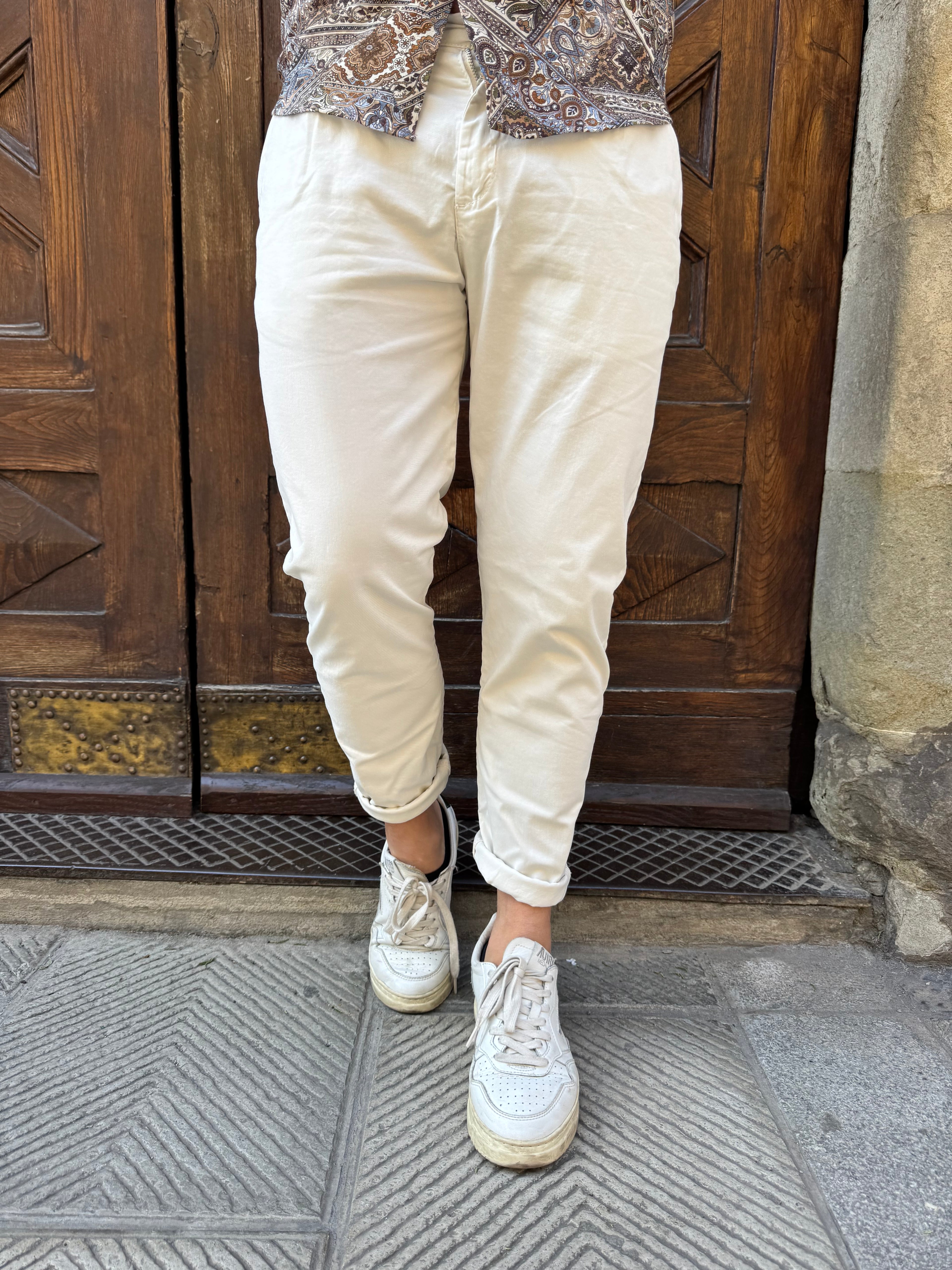 Pantalone Mike di 3.9 panna