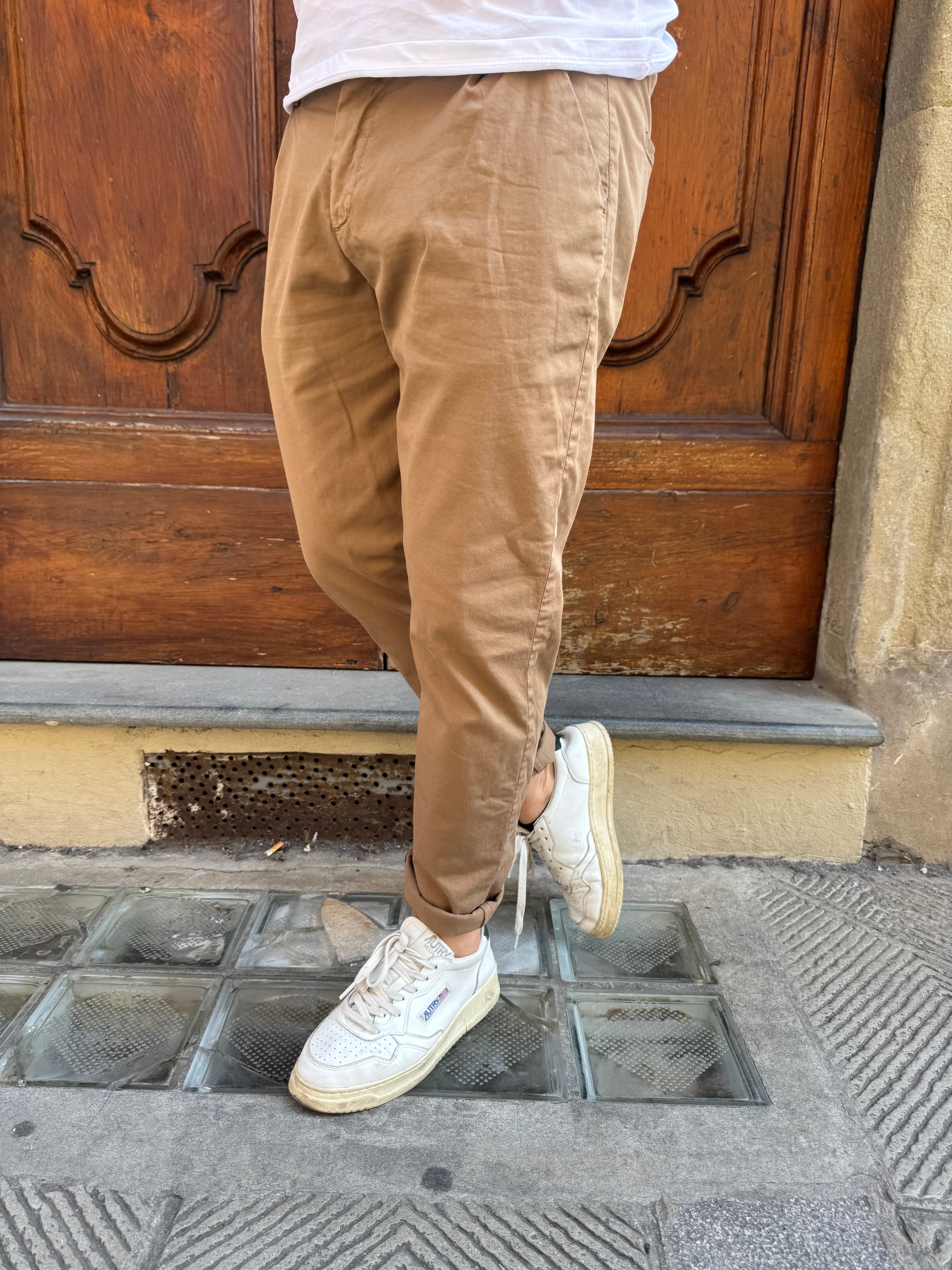 Pantalone Mike di 3.9 tabacco