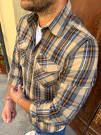 Camicia Quadro 01 di Tréz beige