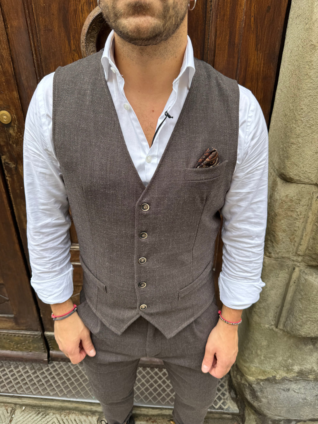 Gilet coordinato London di 3.9 moro