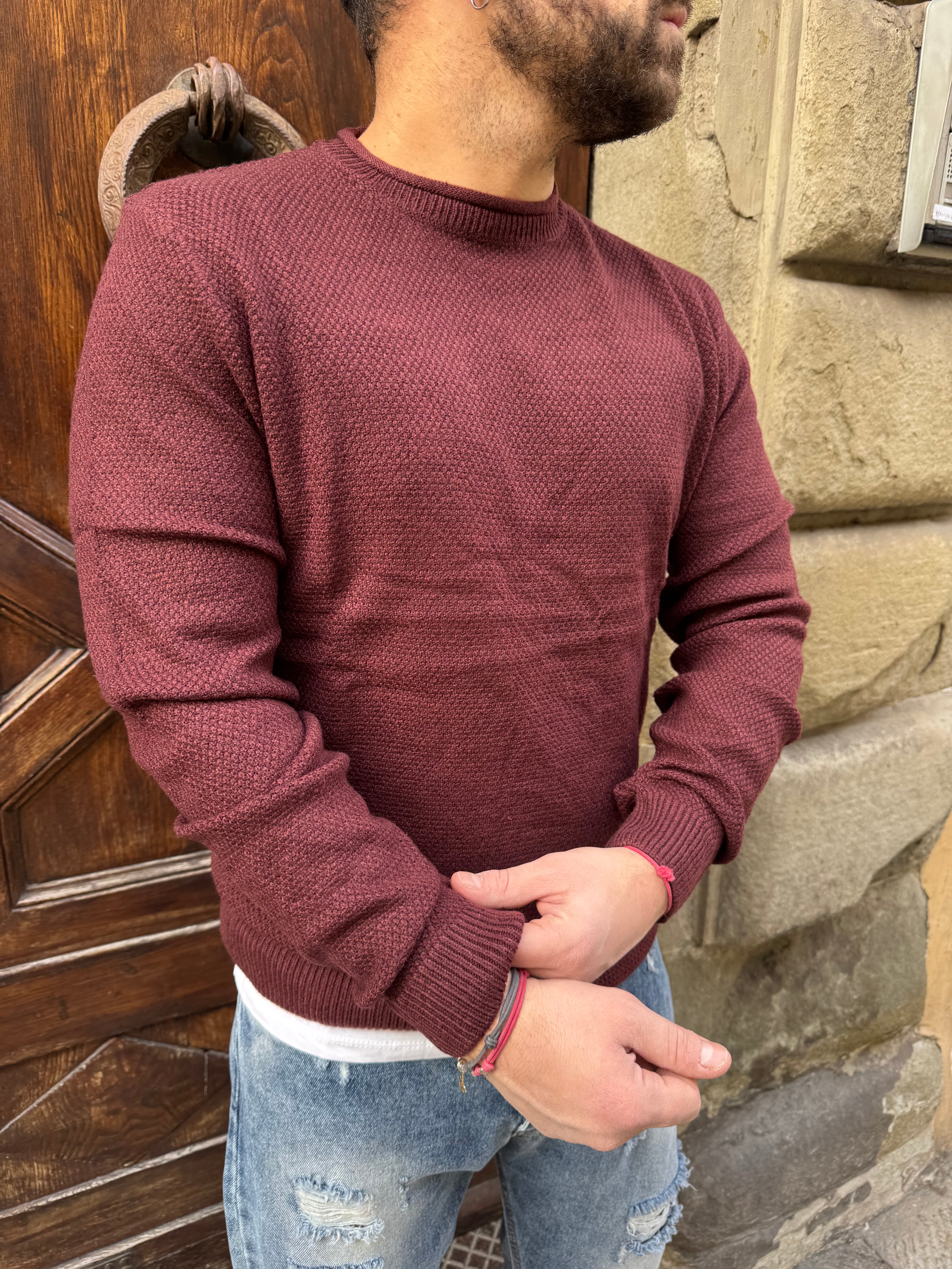 Maglioncino Carlos di Telamira bordeaux