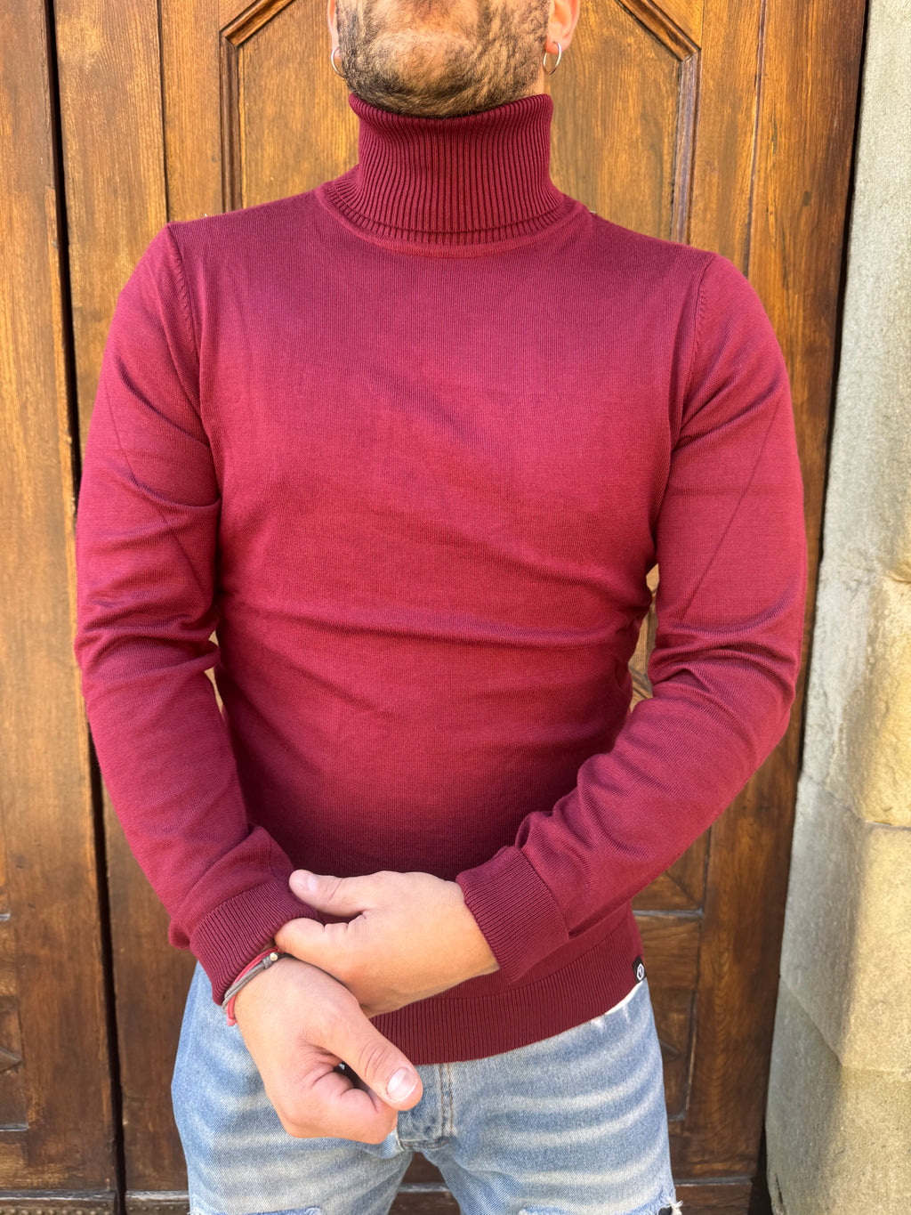 Maglioncino Dolcevita di Telamira bordeaux