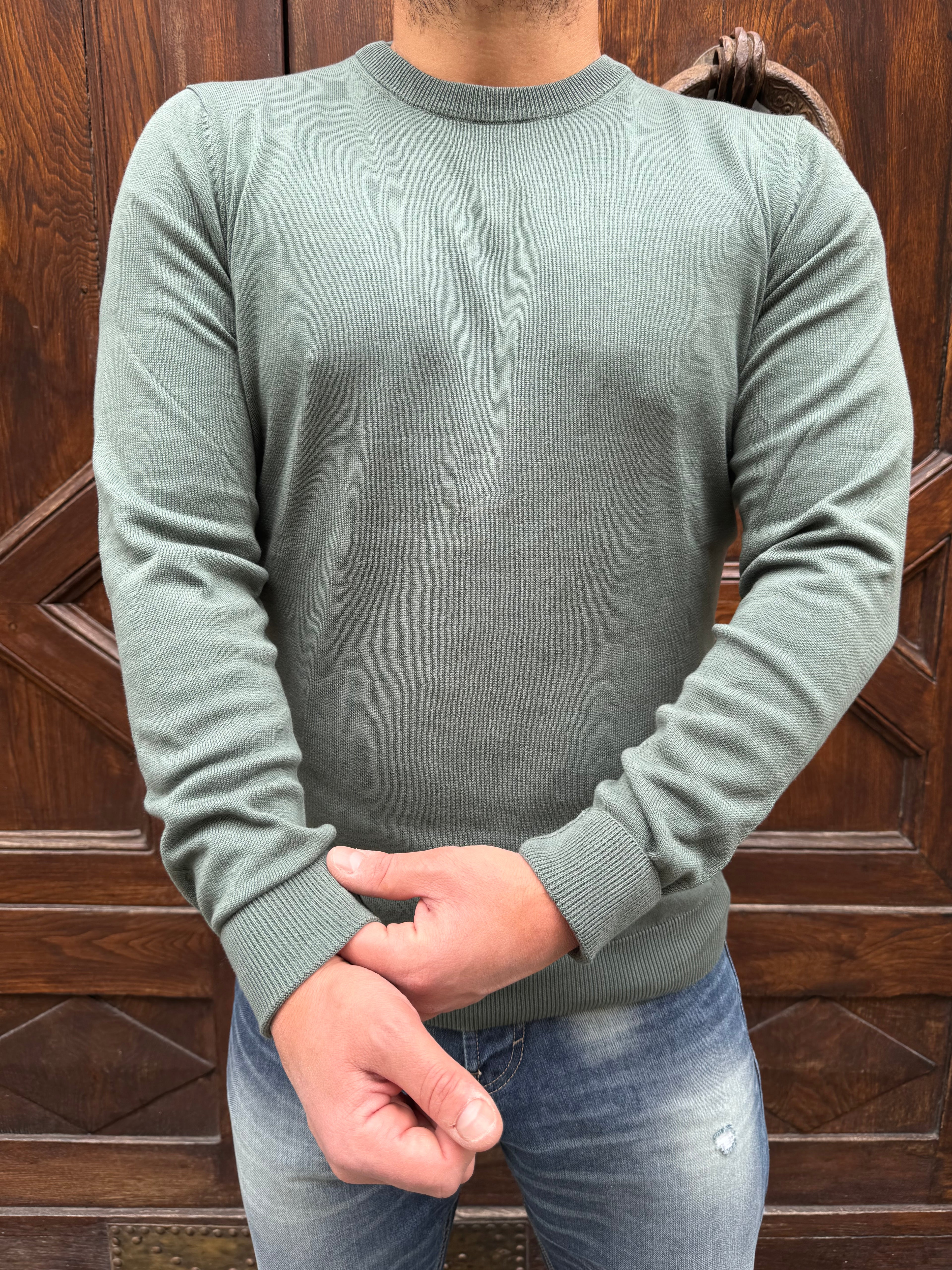 Maglioncino girocollo di Tiffosi verde