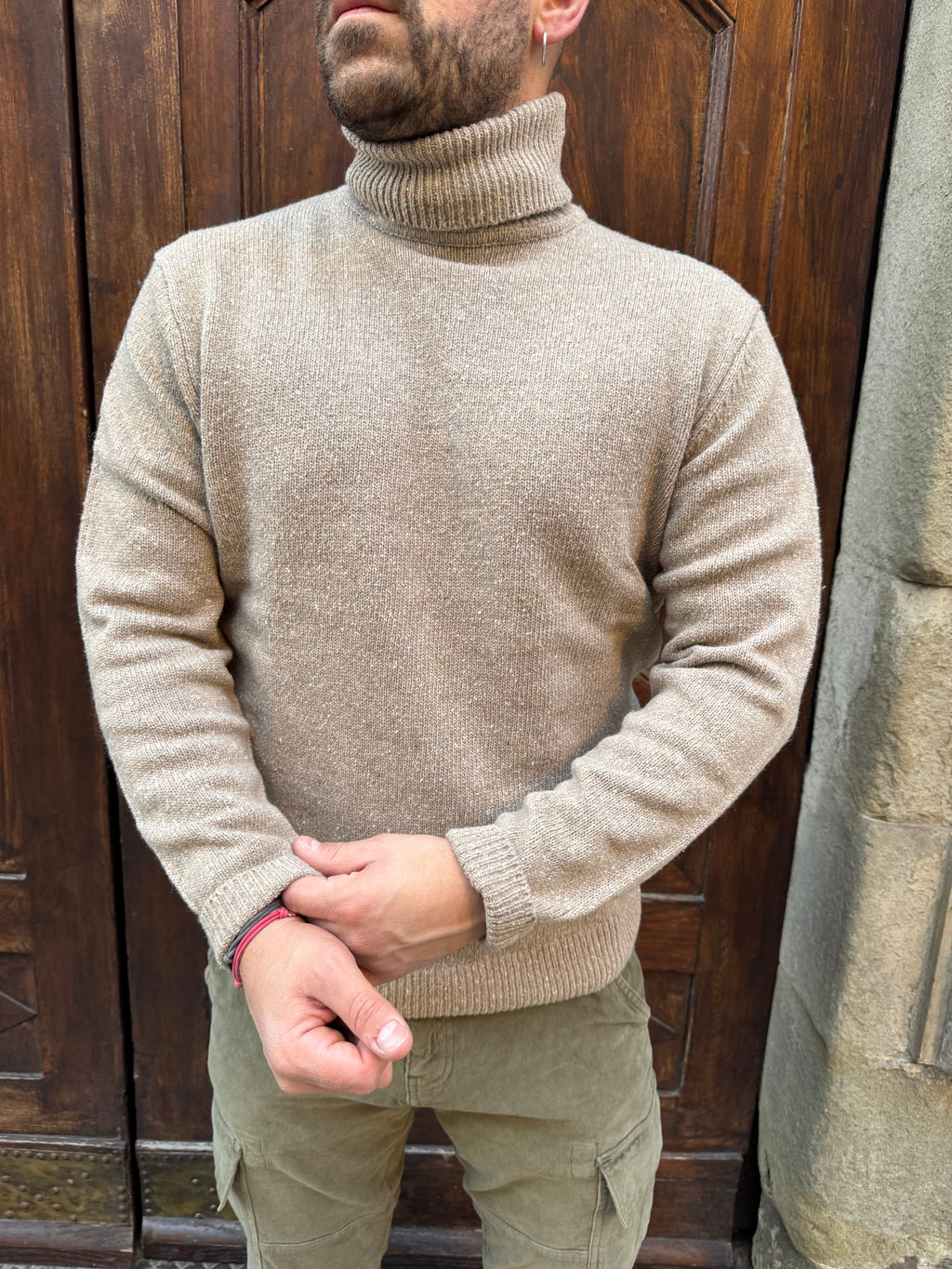 Maglioncino Dolcevita di Tiffosi biscotto