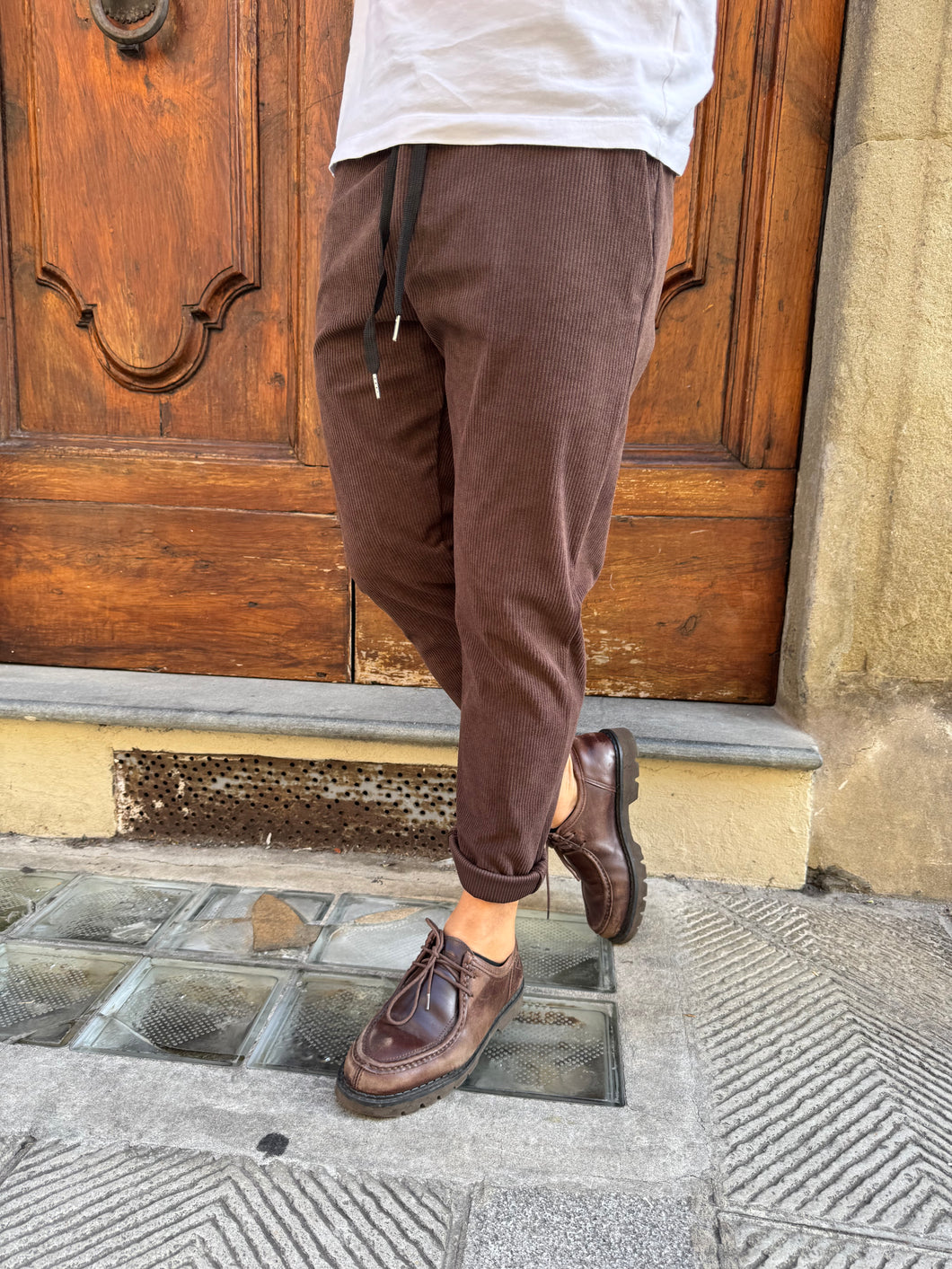 Pantalaccio Faz in velluto cioccolato